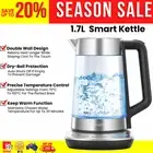Kogan 1.7L Double Wall Smart Glass Kettle with Digital Base, Kettles, Appliances