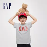 在飛比找蝦皮商城優惠-Gap 兒童裝 Logo純棉圓領短袖T恤-灰色(890880