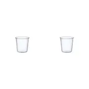 2x Kinto Cast 250ml Water Glass Drinking Juice Tumbler Cup Round Glassware Clear