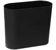 HMQCI Plastic Rectangular Small Trash Can Wastebasket, 3 Gallons, black