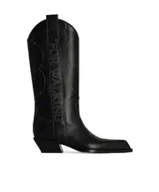 Off-White Pointed Toe Heeled Boots 36,37,39 Black