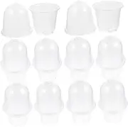 Mipcase 1Set Clear Nursery Pots Transparent Plastic Planting Containers with Drainage Lightweight Durable and Reusable Flower Pots for Indoor and Outdoor Gardening