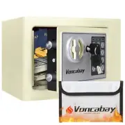 Money Safe Box for Home with Sensor Light & Fireproof Security Safe Box for M...