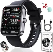 Sherum Outfany TrackPro 2.0, Sherum Trackpro 2.0 Body Monitor Watch, 1.91-Inch Touch Screen Bluetooth Hd Smartwatch for Men Women, Ip67 Waterproof/Strong Battery Life for iPhone & Android (1-A)