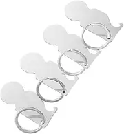 [CANIGHT] 4Pcs Portable Trolley Tokens Keychain Coin Holders for Grocery Shopping Easy to Carry Shopping Accessories Unique Design for Quick Release