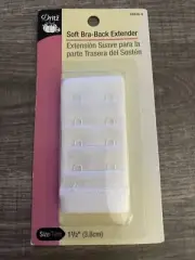 Bra Back Extender 1-1/2" Wide White 2 Hooks