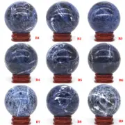 47-50mm Natural Blue Sodalite Crystal Reiki Healing Sphere Gemstone Ball