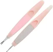 CANIGHT Nail Art Tools Set Cuticle Pusher Remover Manicure Kit Drill Bit Dotting Tool for Salon Home