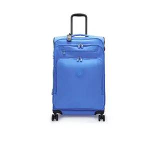 【KIPLING官方旗艦館】深邃亮藍色25吋多袋收納行李箱-NEW YOURI SPIN M
