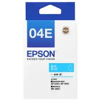 在飛比找momo購物網優惠-【EPSON】04E 原廠藍色墨水匣(T04E250)