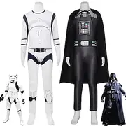 Darth Vader Stormtrooper Mask Costume Bodysuits Adventure Movie Cosplay Movie Cosplay for Men's Boys' Kid's Adults' Halloween Carnival World Book Day Performan