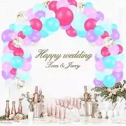 Mermaid Arch Birthday Supplies Kit 110Pcs Balloon with 3Pcs Tools