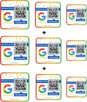 Google Review Stickers | Review QR Code | Review Sticker | Unlimited Scan (3-Pac