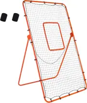 Volleyball Rebounder Net - 4X7Ft with 5 Adjustable Angle for Throwing and Pitchi