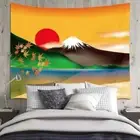 Fiery Sun Mountain 3D Wall Hang Cloth Tapestry Fabric Decorations Decor