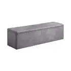 NNEED Storage Ottoman Blanket Box XL Polyester Grey