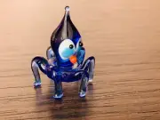 OCTOPUS ~Collectible Hand Blown Art Glass Figurine~Handmade Tiny Animal~UNIQUE