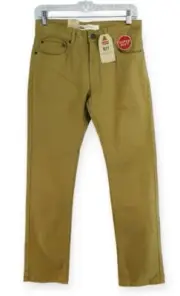 Levi's 511 Slim Pants NEW Youth 16 Reg 28x28 Tan Straight Leg Soft Twill