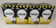 (4) 40w Feit Light Bulbs Frosted Vibration Service A19 40A/VS/RP-130