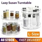 2 Tier Lazy Susan Turntable Spice Rack Organizer Kitchen Cabinet Storage Tray AU