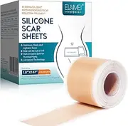 Silicone Scar Tape(1.8" x 157" Roll - 4M), Silicone Scar Sheets, Silicone Scar Tape Roll, Scar Silicone Strips, for C-Section, Surgery, Burn, Keloid, Acne etc