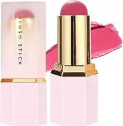 Cream Blush Stick - Hydrating Waterproof Cheek Tint,Natural Face Highlighters Luminizers for Oily Dry Combination Skin Cheekbones Brow Bone