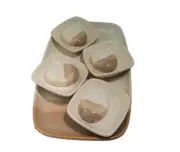 9 Piece Dipping Sauce Dishes Bowls With Sushi Plate & Chopstick Rests The Cellar