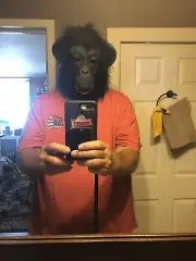 Deluxe Plush Giant Gorilla Mask with Full Over Your Head Wearing and Moving Jaw.