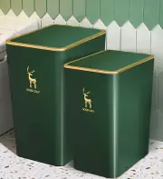 Joybos® High Capacity Trash Can with Press Type Lid Green - KIT (9L & 13L)
