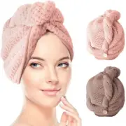 Microfiber Towel Quick Fast Dry Hair Drying Turban Bathing Wrap Hat Cap Magic