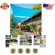 10' x 13' Rectangle Turquoise Shade Sail - Elegant UV Protection for Outdoors