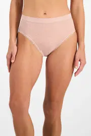 Berlei Barely There Lace Full Brief Underwear - Nude Lace, Size: 10