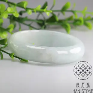 【漢石齋】天然翡翠A貨 手鐲玉鐲 芙蓉種(手圍18.3/版寬15.4mm)