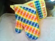 LGBTQ PRIDE NEW VTG 70s 80s 90s Rainbow Terry Pot Holder Oven Mitt Set LOT 2