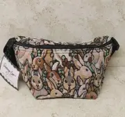 Bunny Rabbit Tapestry Fanny Pack Belt Bag New With Tag Made In USA