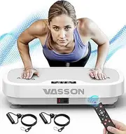 Vibration Plate Exercise Machine, Whole Body Power Vibrating Shake Platform Workout for Lymphatic Drainage, Vibrate Waver Fitness Full Body Shaking Board for Home Fitness, Weight Loss, Women