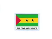 Patch badge iron on glue flag country STP sao tome principe