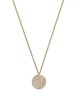 Ippolita 18K Yellow Gold Stardust Diamond Pave Medium Disc Pendant Necklace, 16-18