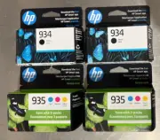 4 boxes total 2-HP 934 Black C2P19AN + 2-935 TriColor N9H65FN 2024-25 Free S/H