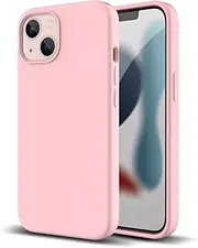 ZUSLAB Case for iPhone 13 Case, Liquid Silicone Anti-Scratch Gel Rubber Shockproof Full Protection Soft Microfiber Lining Cover for Apple (2021) - Pink