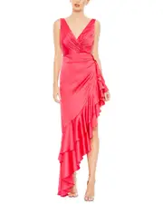 Mac Duggal Ruffled High-Low Dress