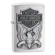 Zippo Harley Davidson Eagle Lighter - Pewter Chip