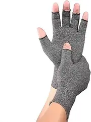Doctor Developed Compression Gloves for Women and Men, Open-Finger Arthritis Gloves, Typing Gloves, Arthritis & Carpal Tunnel, Medium (1 Pack)