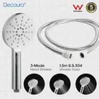 Decaura 3 Function Hand Held Shower Head / 1.5m S.S.304 Shower Hose Chrome
