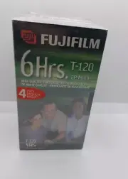 FUJIFILM VHS Tapes 3 Pack 6 Hour T-120 High Quality (New Sealed) VCR Original