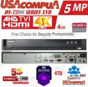 HIKVISION DS-7204HUHI-K1 4CH DVR 4K H.265+264 AHD/TVI 8MP-1080P (4TB HARD DISK)