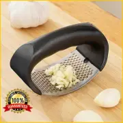 Garlic Ginger Press Rolling Crusher Stainless Steel Kitchen Tool Manual Squeezer