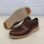 COLE HAAN 2 Zerogrand Laser Wingtip Oxford Men's Size US 8M Acorn