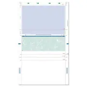 8-1/2" x 14" Z Fold Check Blue - Green Check (Box of 2000)
