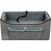 Booster Car Seat with Pet Bed (Large, Grey)